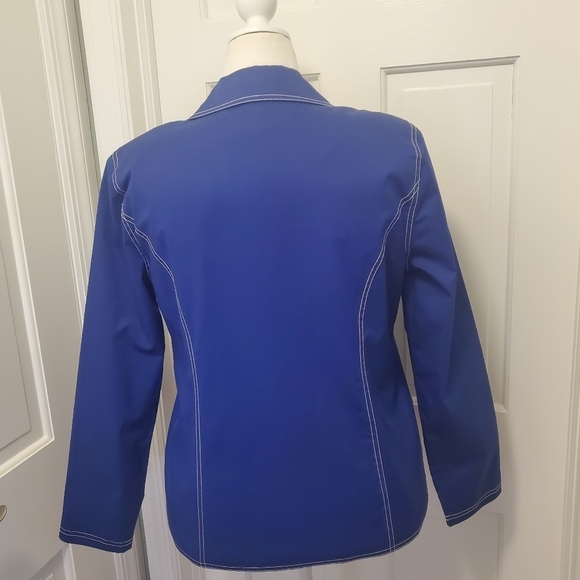 Koret Blue With White Stitching Lightweight Blazer Size Medium, Preppy - Picture 5 of 10